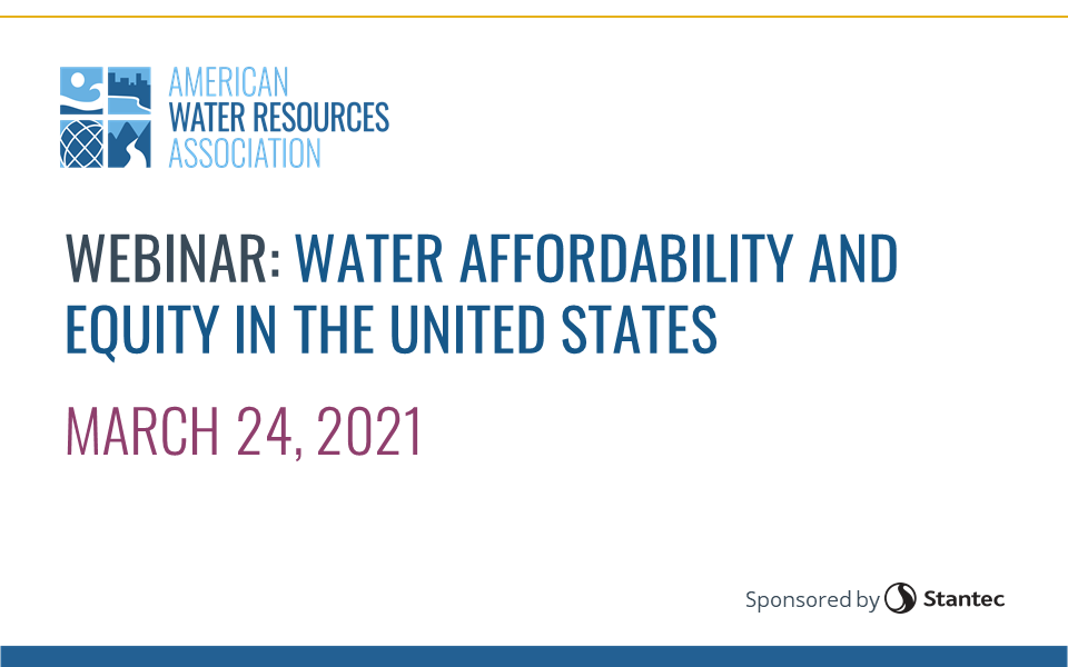 WEBINAR RECORDING: Water Affordability Equity in the US