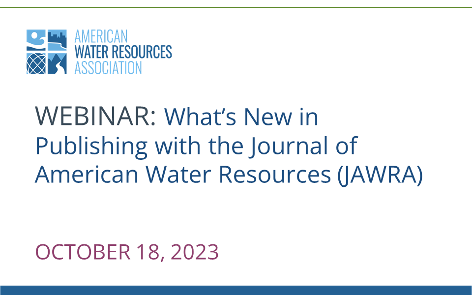 WEBINAR RECORDING: What’s New In Publishing with JAWRA?